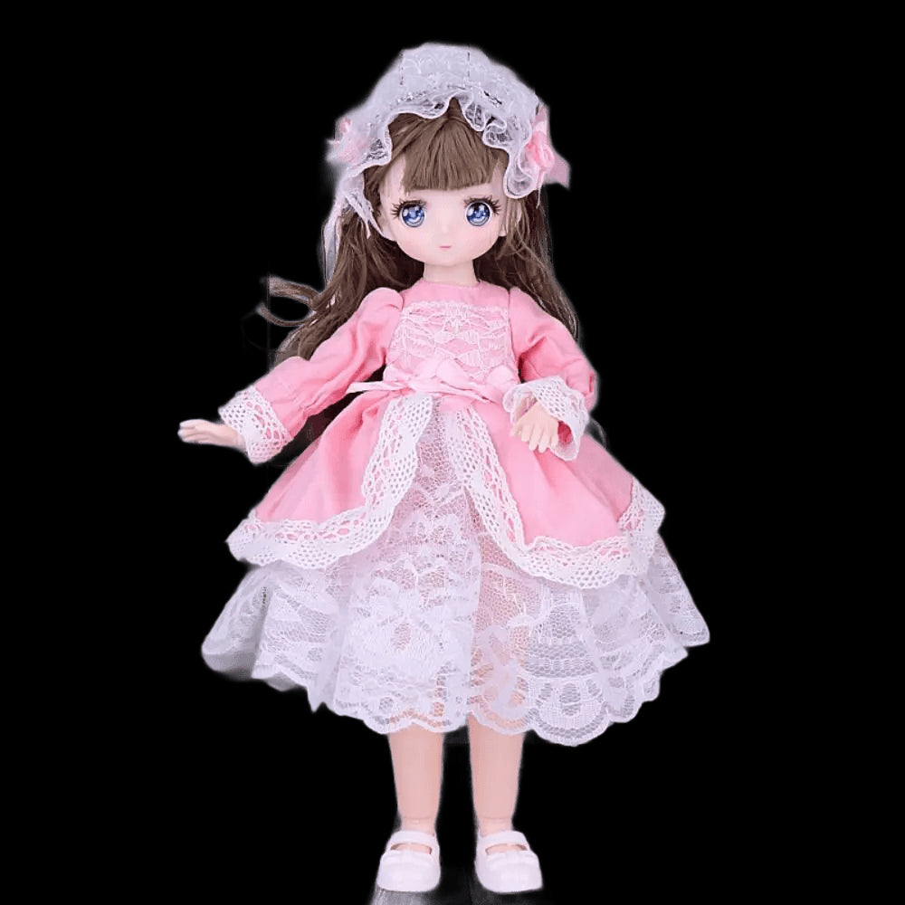 Pink Eyed 30cm Doll with Clothes Multiple Movable Joints Princess Style 3D Simulated Hinge Doll Fashion Cute 1/6 Bjd Doll view