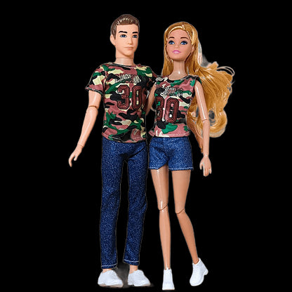 30cm Couple Barbies Doll Boyfriend Girlfriend Ken Doll Full Set 1/6 11.5 inch Girl Boy Doll Toys With Clothes Children Gift view