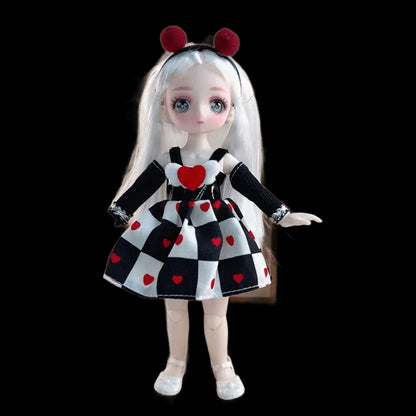 Dress Up 23cm BJD Doll with Clothes Simulated Eyes Hinge Doll Cute Removable Joints Removable Joints Doll Birthday Gift view