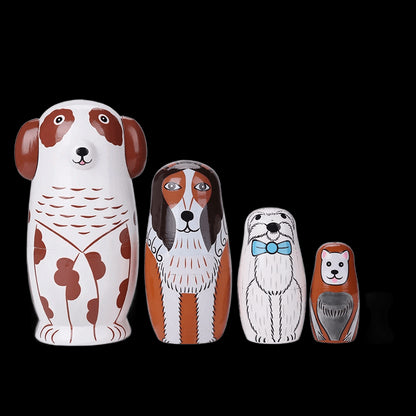 26 Styles 5/10pcs/Set Cute Wood Russian Nesting Babushka Matryoshka Doll Hand Paint Toys Craft Toys Home Decoration Kids Gifts view