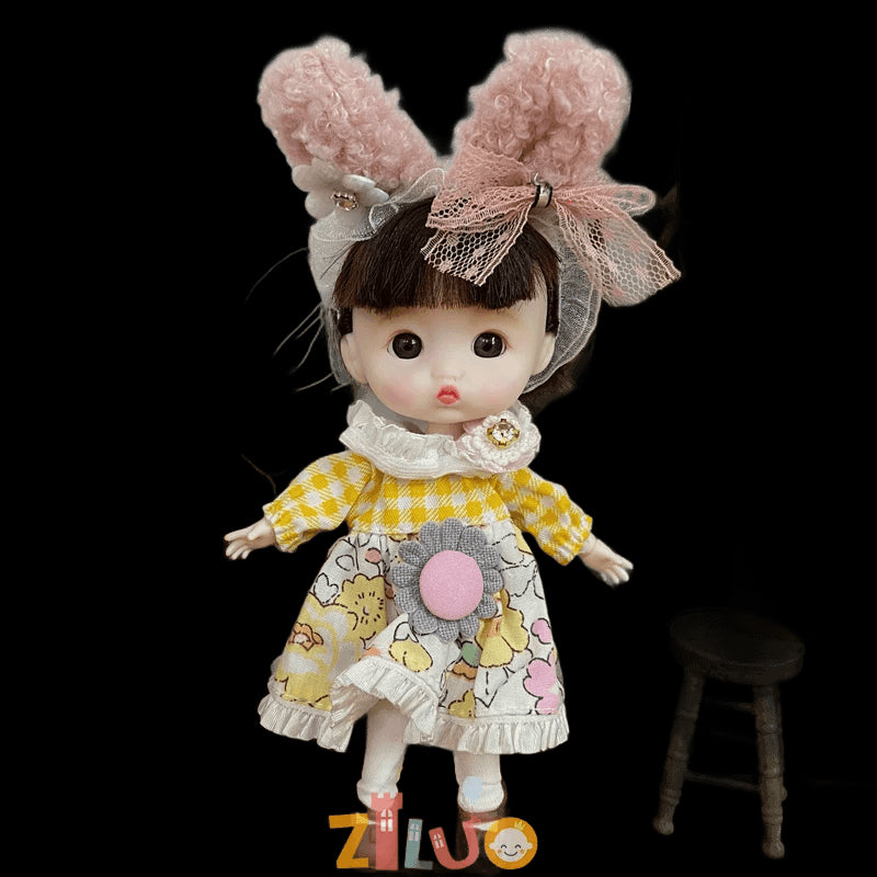 1/12 Bjd Doll Ob11 12cm Mini Dolls Princess Dress Up Cute Doll 20 Movable Joints Dolls for Girls Kids Munecas Toys Gifts Bjd Toy view