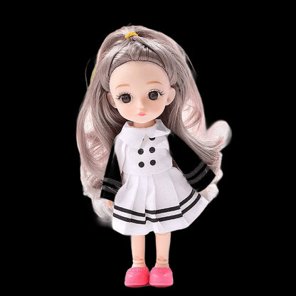 1/12 Scale 16cm BJD Doll with Clothes and Shoes DIY Movable 13 Joints Fashion Princess Figure Happy Girl Gift Child Toys view