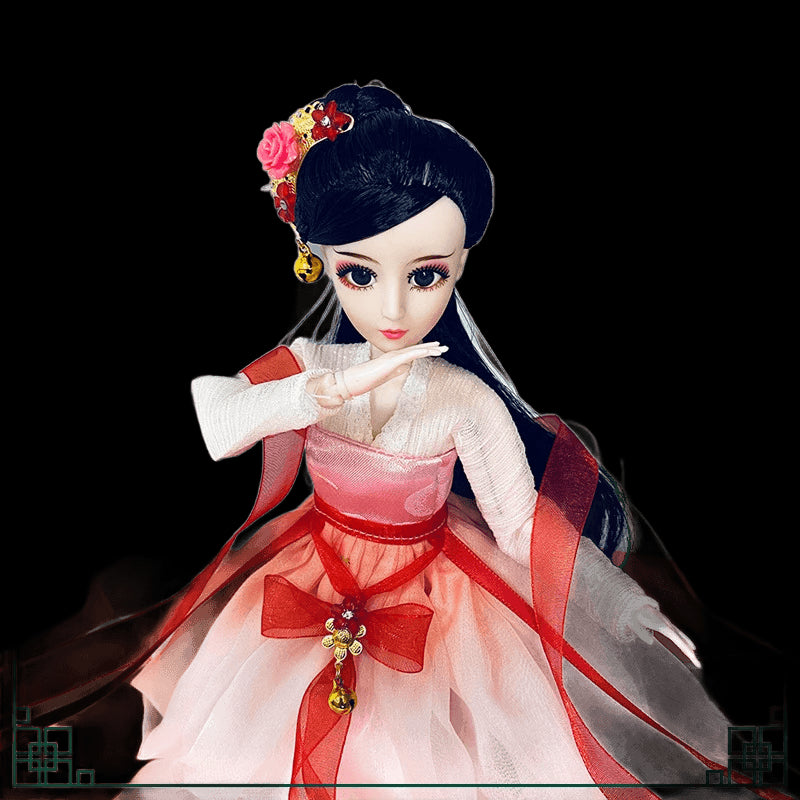 Chinese Traditional Hanfu Doll Princess Ancient Chinese Drama Figure 1/6 BJD Doll Headwear Accessories Ball Jointed Toy for Girl view