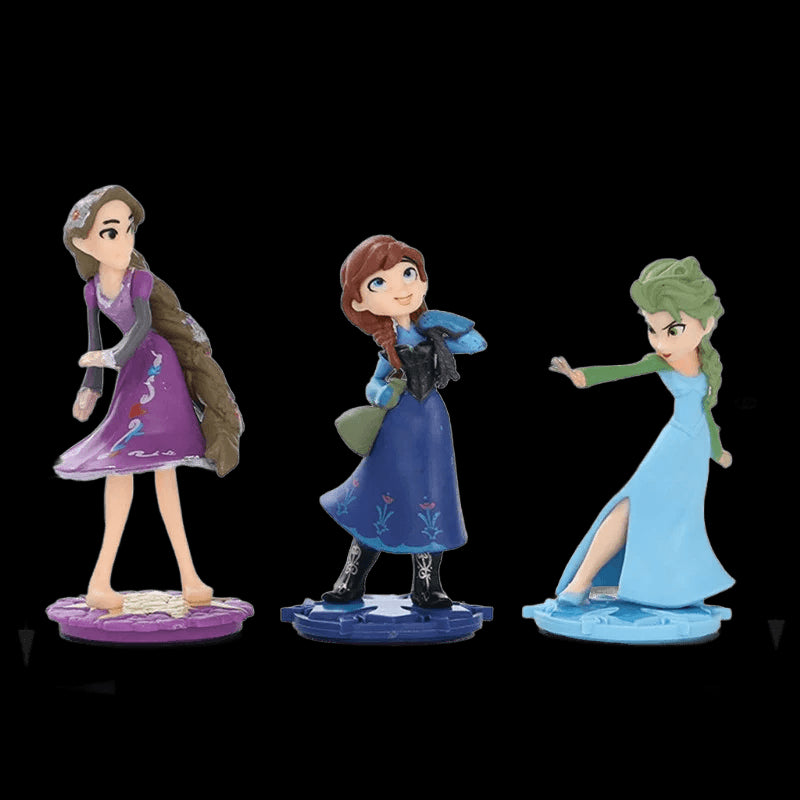 Disney Frozen 2 Snow Queen Cake Decoration Dolls Elsa Anna PVC Action Figure Princess Birthday Cake Snowflake Plug-in Kids Gift view