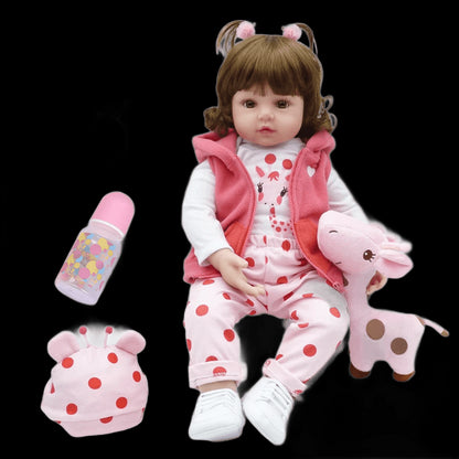 48cm Newborn Baby Reborn Doll Solid Silicone Reborn Dolls Kids Dolls Girls High Quality Collection Simulation Soft Playmate Toy view