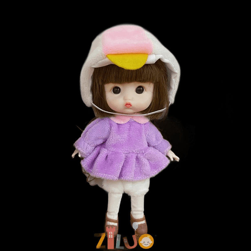 1/12 Bjd Doll Ob11 12cm Mini Dolls Princess Dress Up Cute Doll 20 Movable Joints Dolls for Girls Kids Munecas Toys Gifts Bjd Toy view