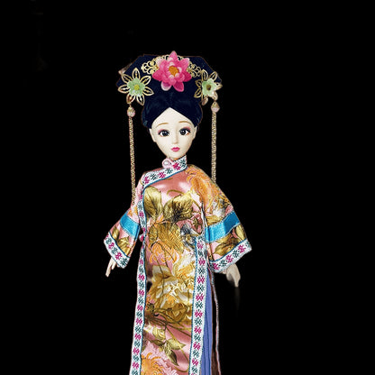 1/6 BJD Chinese Doll Ancient Traditional Clothes Headdress Qing Dynasty Empress Princess Doll Chinese Drama Dolls Toys for Girls view