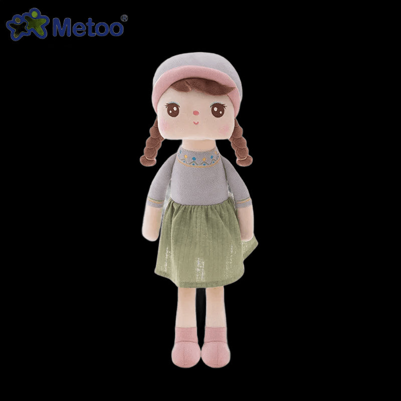 Metoo 42cm Morandi Style Angela Doll With Braids Dress Plush for Home Bedroom Decor Birthday Baby Shower Xmas Gift Girl Toys view