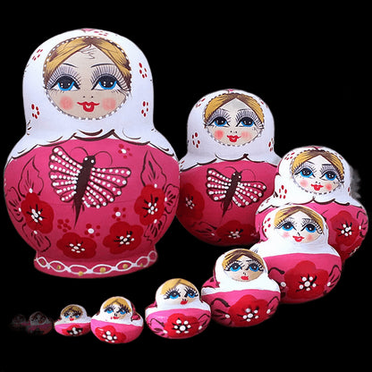 10 Layers 15cm Russian Dolls Wooden Nesting Dolls Home Decoration Matryoshka Doll Toys Birthday Gifts Decoration Crafts view