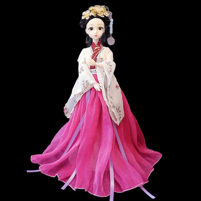 1/6 BJD Chinese Hanfu Doll with Ancient Traditional Clothes Headdress Fairy Princess Doll Chinese Drama Dolls Toys for Girls view