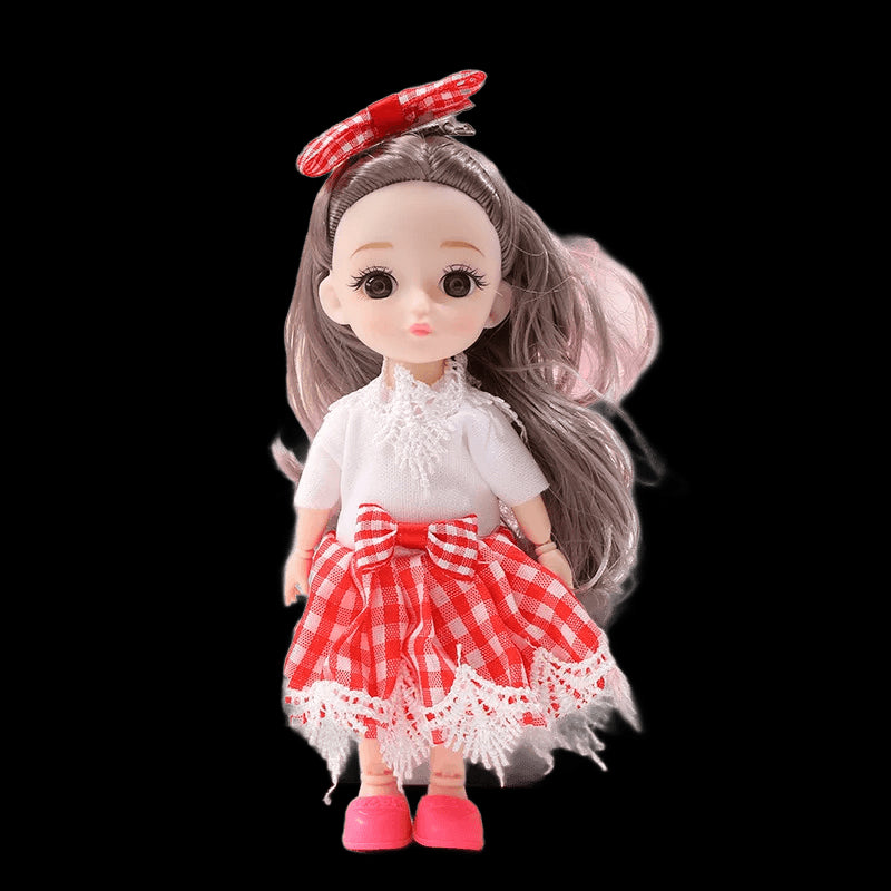 1/12 Scale 16cm BJD Doll with Clothes and Shoes DIY Movable 13 Joints Fashion Princess Figure Happy Girl Gift Child Toys view