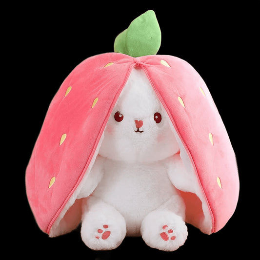 Interesting Transformed Rabbit Fruit Doll, Cute Strawberry Bunny Doll,18CM Plush Toy, Children's Rag Doll, Girl Gift view