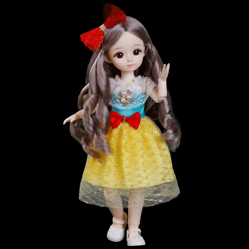 BJD Doll and Clothes Multiple Removable Joints 30cm 1/6 3D Eyes Doll Girl  Dress Up Birthday Gift Toy view