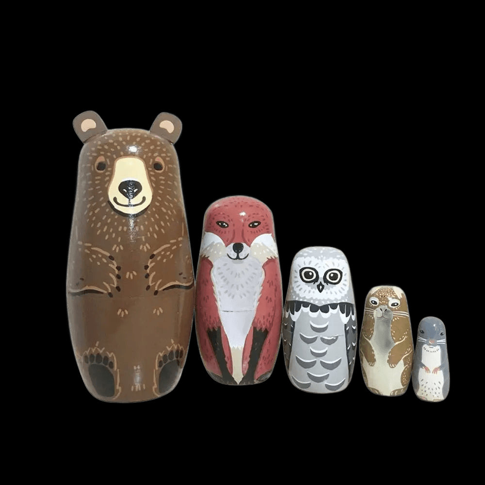 26 Styles 5/10pcs/Set Cute Wood Russian Nesting Babushka Matryoshka Doll Hand Paint Toys Craft Toys Home Decoration Kids Gifts view