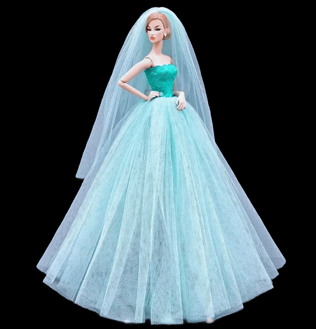 Special offer the original for barbie doll clothes wedding dress  Multilayer mermaid dress princess dress cake skirt view