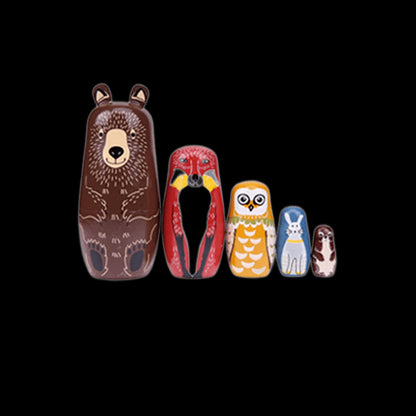 5/10-Layers Houten Russian Nesting Doll Matryoshka Poppen Voor Kinderen Brithday Geschenken Decor Poupée De Nidification Russ view