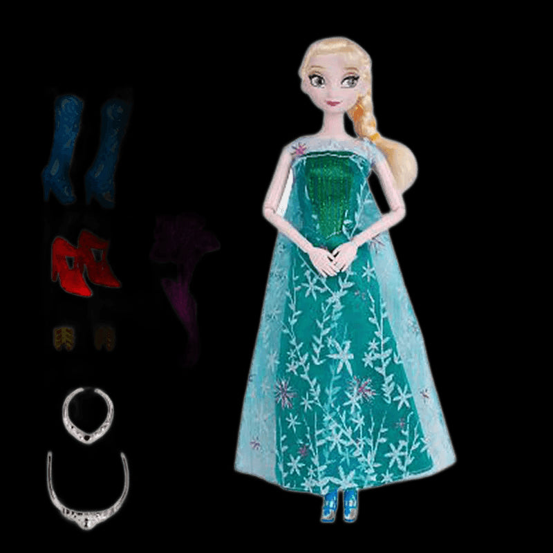 Disney Cartoon Princess Frozen Elsa Anna Snow Queen Dolls Action Figure Collection Model Girls Toys For Children Christmas Gift view