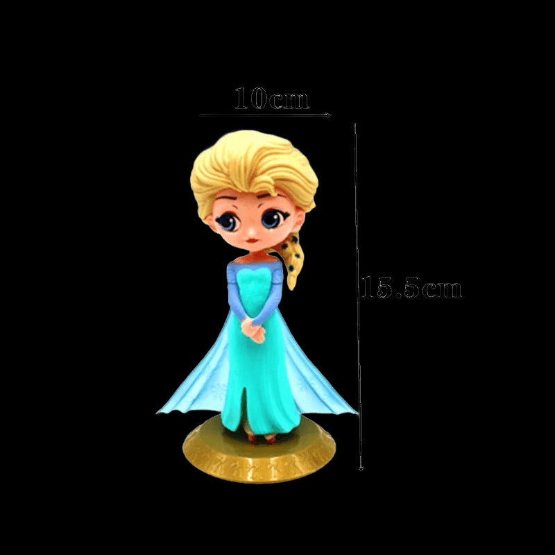 Disney Frozen 2 Snow Queen Cake Decoration Dolls Elsa Anna PVC Action Figure Princess Birthday Cake Snowflake Plug-in Kids Gift view