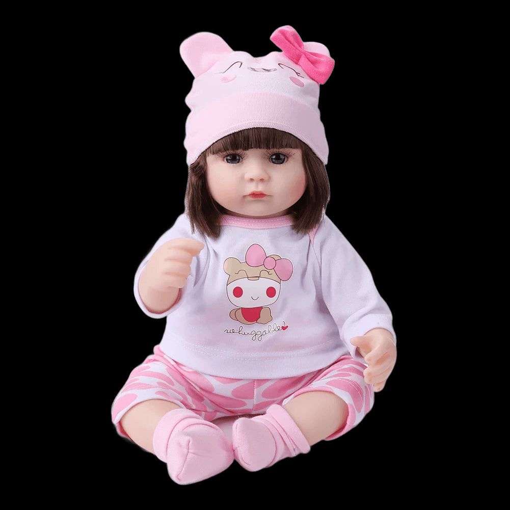 Newborn Baby Reborn Doll Emulates Baby Vinyl Soft Glue Doll Kids Dolls Girls  Lifelike Simulation Children's Educational Toy view