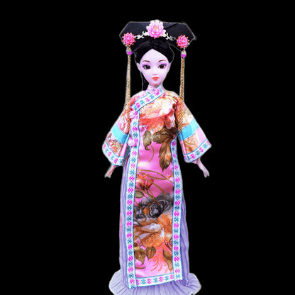 1/6 BJD Chinese Doll Ancient Traditional Clothes Headdress Qing Dynasty Empress Princess Doll Chinese Drama Dolls Toys for Girls view