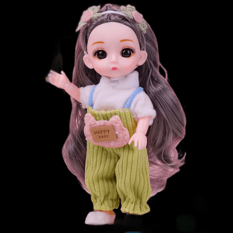 Princess  BJD  Doll with Clothes and Shoes 16cm 1/12 Movable Joints Sweet Face Figure Christmas Birthday Gift Toys for Baby Girl view