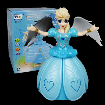 Disney Frozen Princess Electric Dancing Toys Elsa doll With Wings Movable Dolls Rotating Projection Light Music Model Gift view