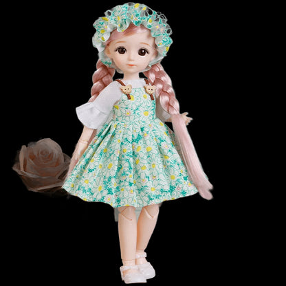 BJD Doll and Clothes Multiple Removable Joints 30cm 1/6 3D Eyes Doll Girl  Dress Up Birthday Gift Toy view