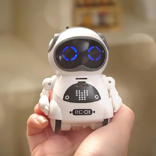 939A Pocket Robot Talking Interactive Dialogue Voice Recognition Record Singing Dancing Telling Story Mini Robot Toy view